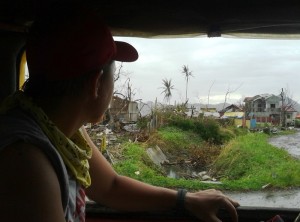 On the road west of Tacloban
