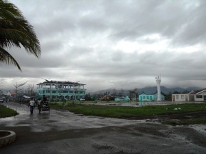 The damaged Carigara LGU, where municipal workers lived and worked around the clock to help their town.